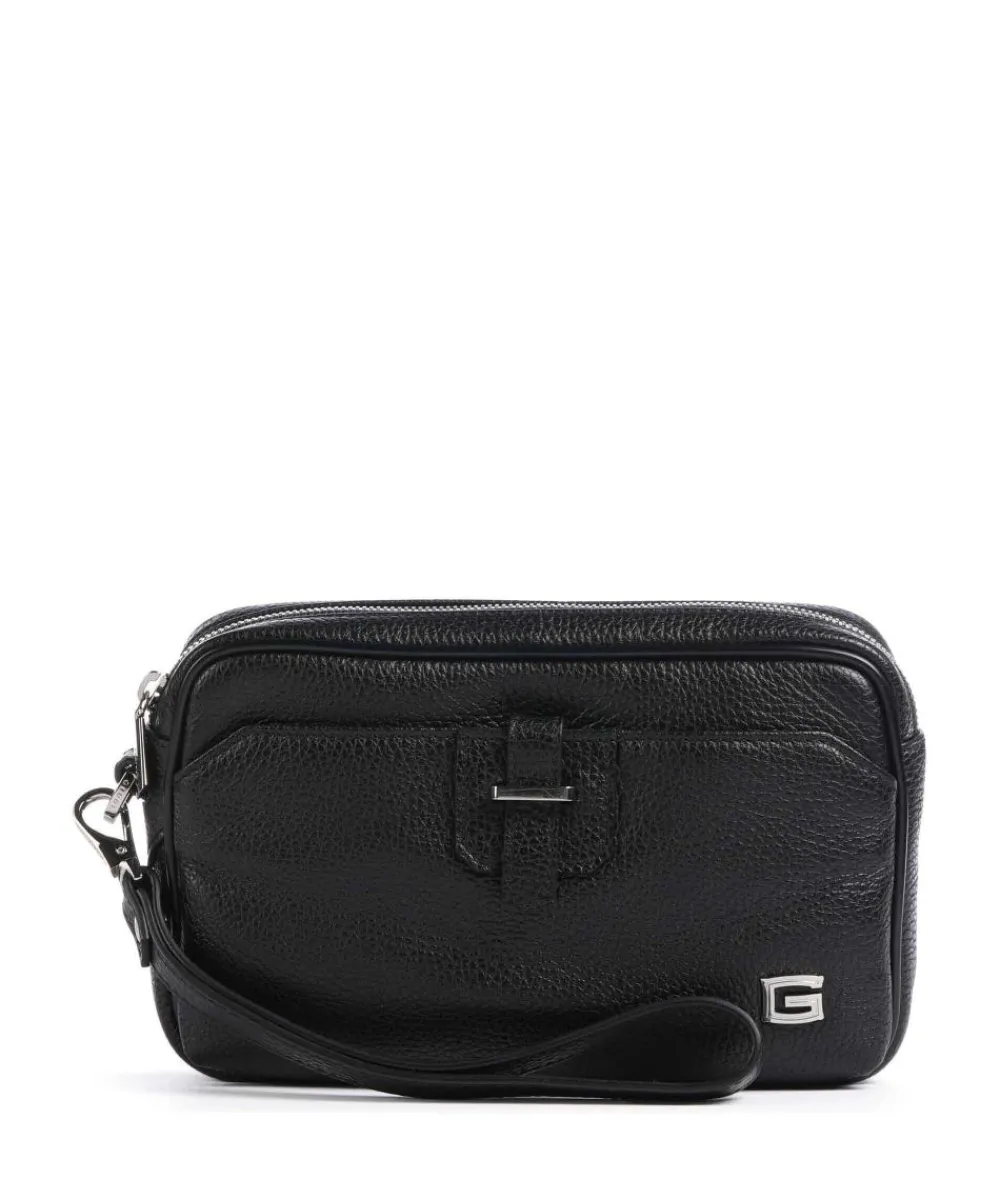 Giudi Wristlet grained calfskin black Discount