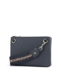AIGNER Zita Crossbody bag grained cow leather dark blue Online