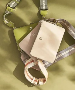 AIGNER Zita Crossbody bag grained cow leather cream Hot