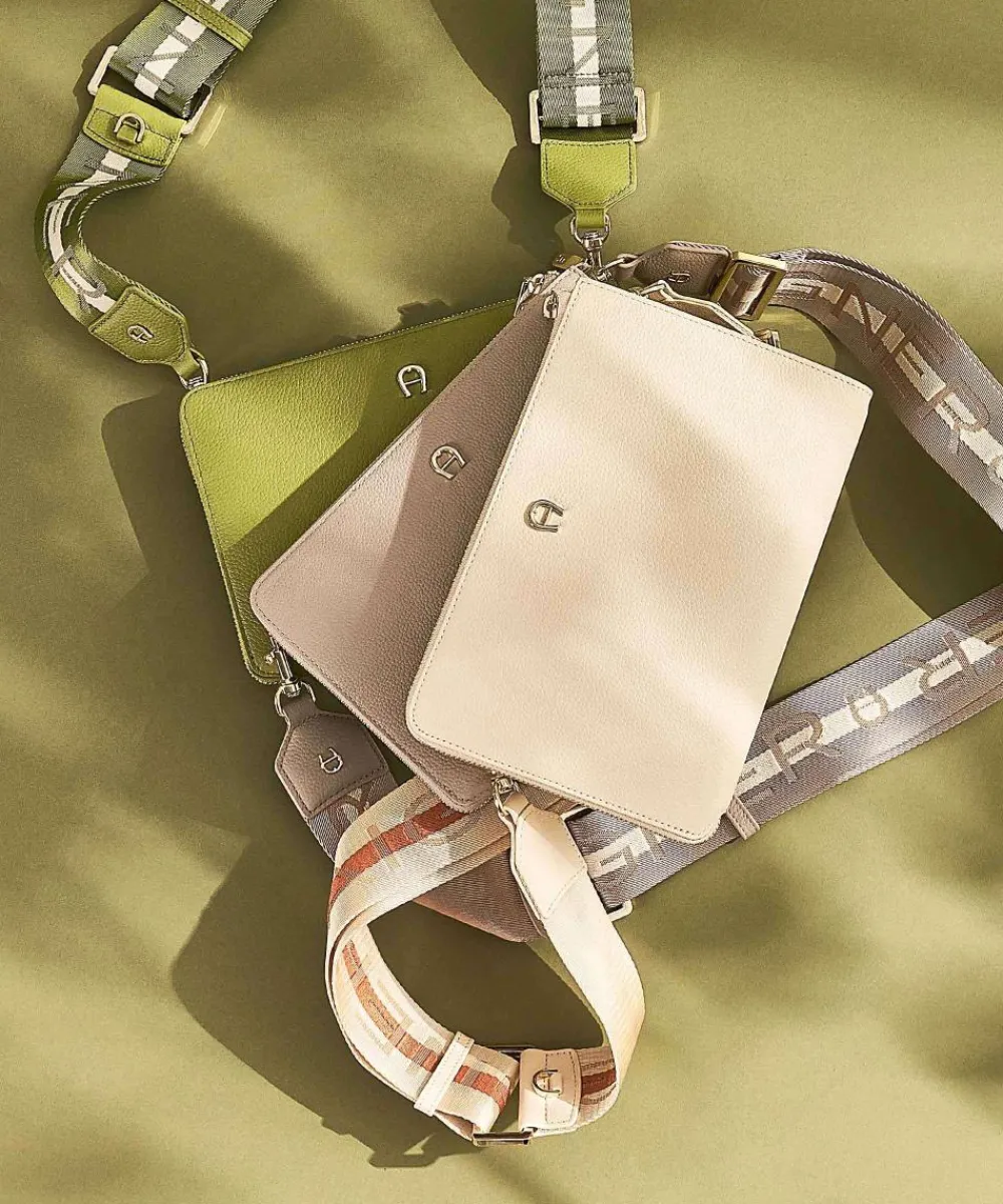AIGNER Zita Crossbody bag grained cow leather cream Hot