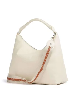 AIGNER Zita M Hobo bag grained cow leather cream Online