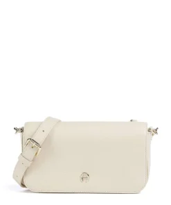 AIGNER Zita S Crossbody bag grained cow leather cream Outlet