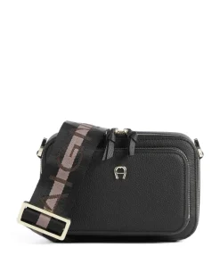 AIGNER Zita S Crossbody bag grained cow leather black Outlet