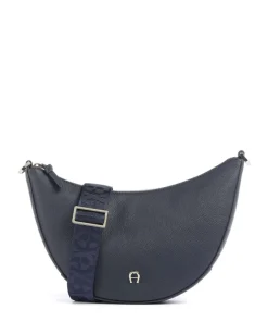 AIGNER Zita S Crossbody bag grained cow leather dark blue Online