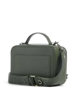 AIGNER Zita S Crossbody bag grained cow leather dark green Clearance
