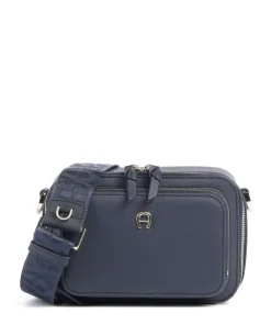 AIGNER Zita S Crossbody bag grained cow leather dark blue