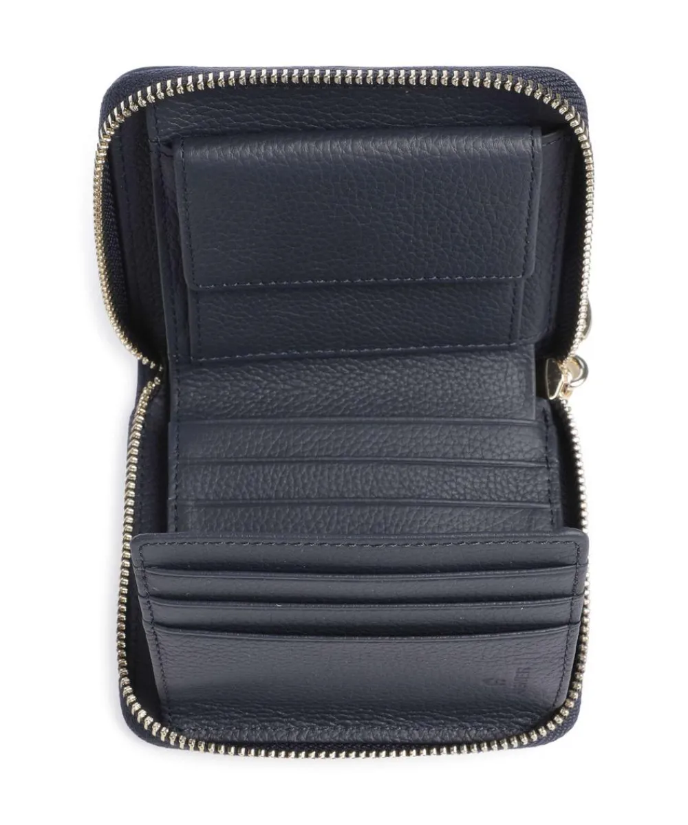 AIGNER Zita Wallet grained cow leather dark blue Hot