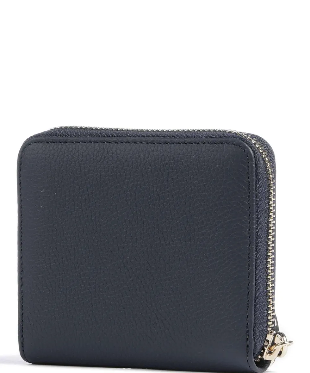 AIGNER Zita Wallet grained cow leather dark blue Hot
