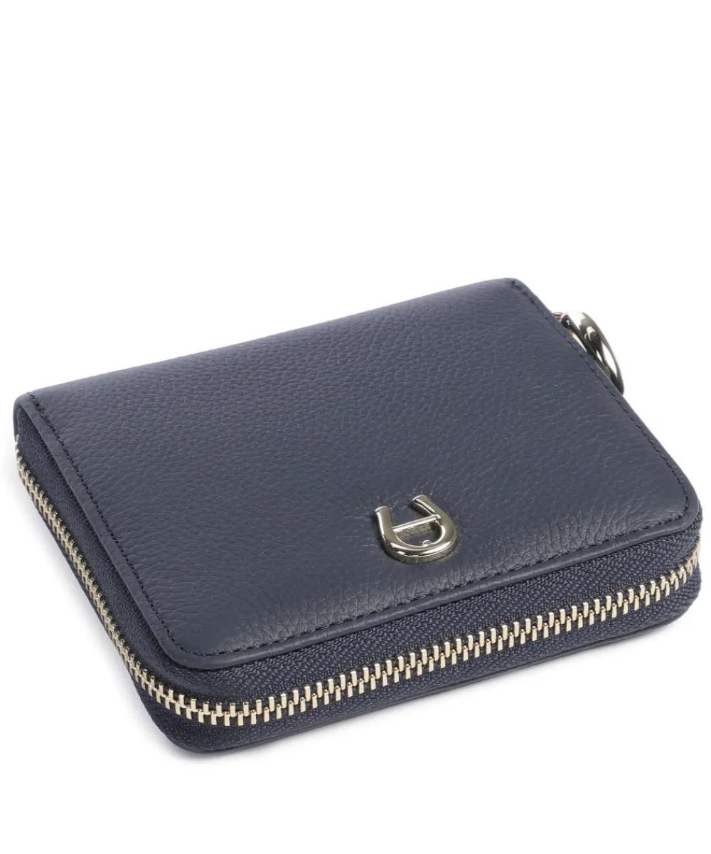AIGNER Zita Wallet grained cow leather dark blue Hot