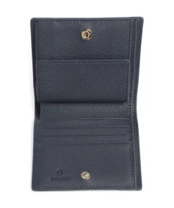 AIGNER Zita Wallet grained cow leather dark blue Outlet