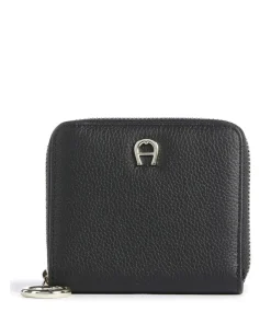 AIGNER Zita Wallet grained cow leather black Discount