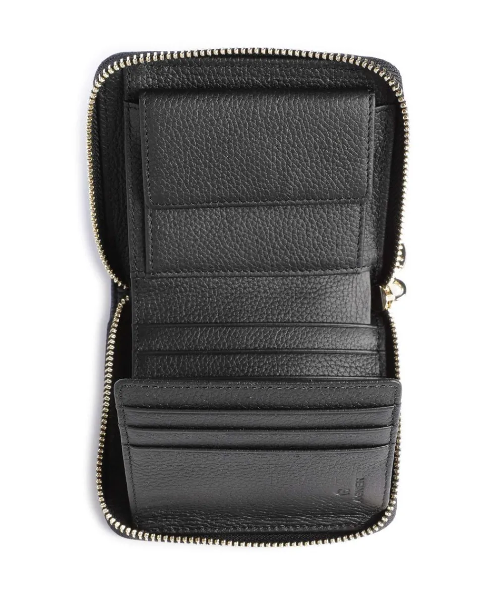 AIGNER Zita Wallet grained cow leather black Discount
