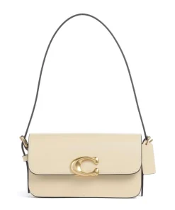 Coach Zoe Shoulder bag fine grain cow leather vanilla yellow Outlet